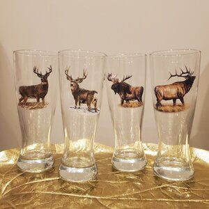 Wildlife Pilsner Beer Glasses - Set of 4